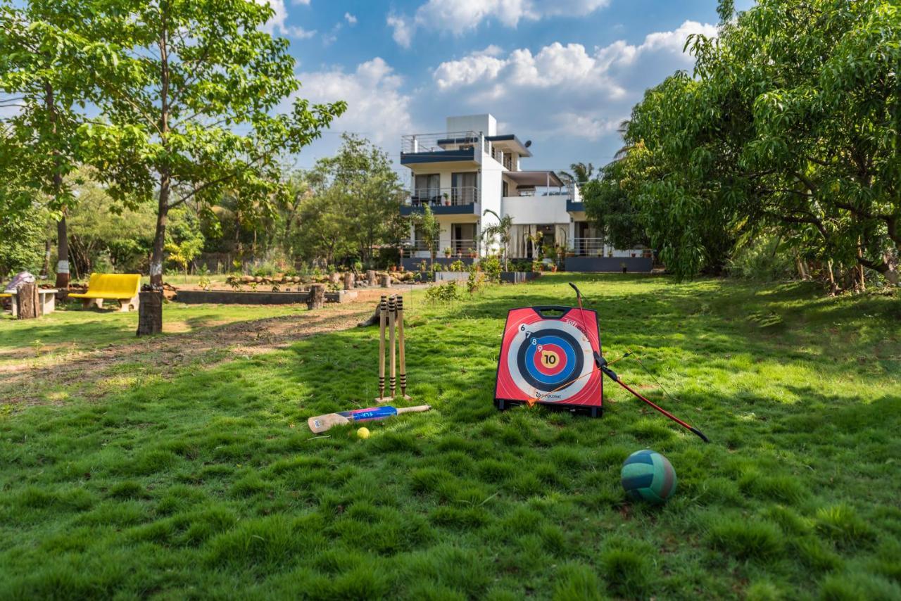 Saffronstays Lakeview Nivara - Farm Stay Villa With Private Pool Near Pune Exterior foto