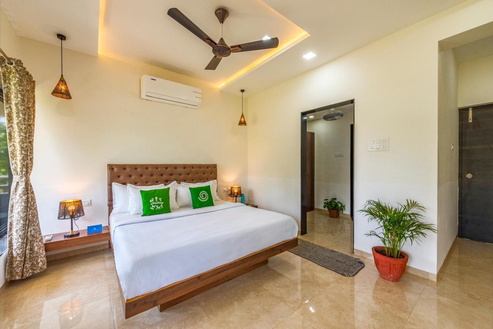 Saffronstays Lakeview Nivara - Farm Stay Villa With Private Pool Near Pune Exterior foto